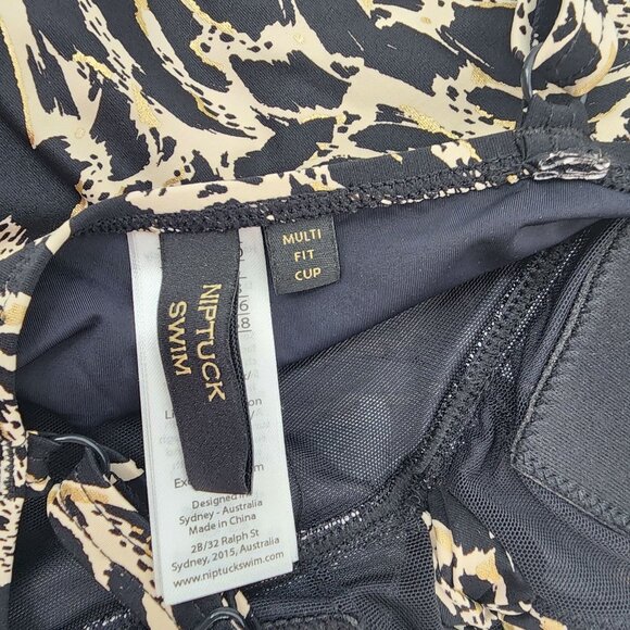 Nip Tuck Swim Size 6 Womens Animal Print One Piece Swimsuit Multifit Cup New - Picture 11 of 12